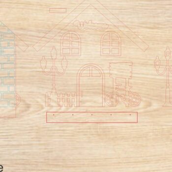 Intra απο ξύλο plywood  Χρώμα wenge 3mm-4mm πάχος - Οικογενειακές θήκες για μπρελόκ, Λέιζερ Μπρελόκ τοίχου Δίασταση 4x4 cm INTRAFABR-95642689 - Image 4