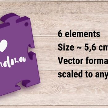 Intra απο ξύλο plywood  Χρώμα wenge 3mm-4mm πάχος - με λέιζερ Family Keychain, Charm Δίασταση 4x4 cm INTRAFABR-95642722 - Image 2