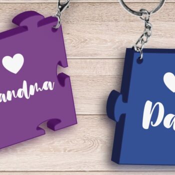 Intra απο ξύλο plywood  Χρώμα wenge 3mm-4mm πάχος - με λέιζερ Family Keychain, Charm Δίασταση 4x4 cm INTRAFABR-95642722 - Image 4