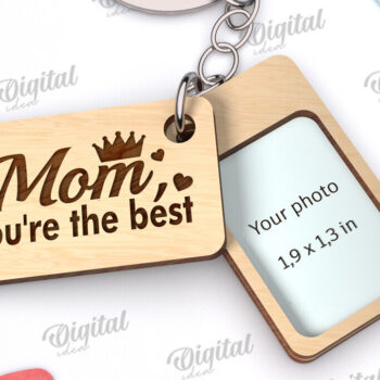 Intra απο ξύλο plywood  Χρώμα wenge 3mm-4mm πάχος - οικογενειακής μπρελόκ. Μαμά & Μαμά Δίασταση 4x4 cm INTRAFABR-95642758 - Image 1