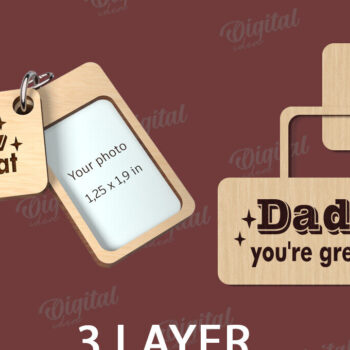 Intra απο ξύλο plywood  Χρώμα wenge 3mm-4mm πάχος - Πακέτο κοπής με λέιζερ οικογενειακών μπρελόκ Δίασταση 4x4 cm INTRAFABR-95642913 - Image 4