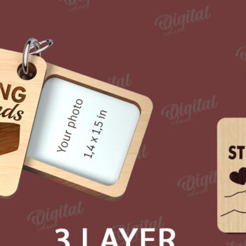 Intra απο ξύλο plywood  Χρώμα wenge 3mm-4mm πάχος - Πακέτο κοπής με λέιζερ οικογενειακών μπρελόκ Δίασταση 4x4 cm INTRAFABR-95642913 - Image 10