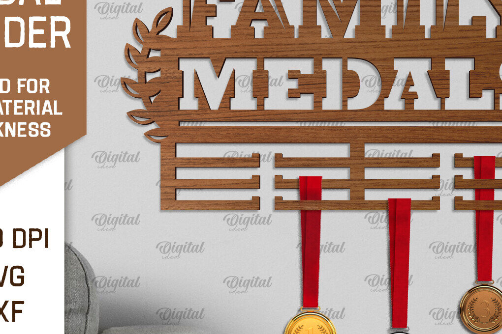 Intra απο ξύλο plywood  Χρώμα wenge 3mm-4mm πάχος - Family Medal Display Δίασταση 30x20 cm INTRAFABR-95648904
