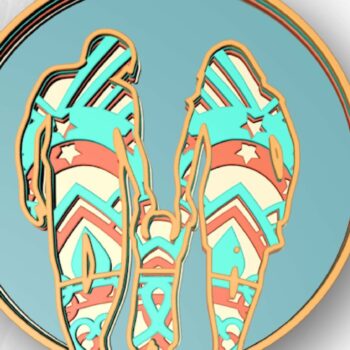 Intra απο ξύλο plywood  Χρώμα wenge 3mm-4mm πάχος - Family Medalion, 5 Layers, Mandala Δίασταση 30x30 cm INTRAFABR-95711645 - Image 3