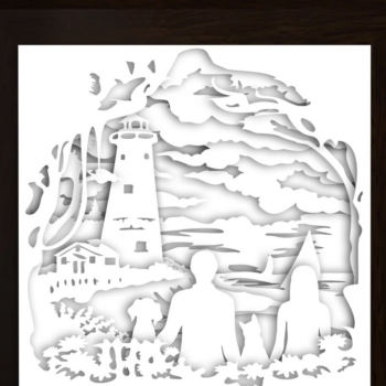 Intra απο ξύλο plywood Χρώμα wenge 3mm-4mm πάχος - Φωτιστικό κουτί κοπής χαρτιού μέλους οικογένειας Δίασταση 20x20 cm INTRAFABR-95711658 - Image 1