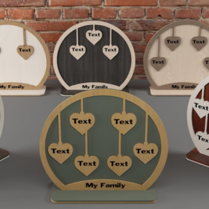 Intra απο ξύλο plywood  Χρώμα wenge 3mm-4mm πάχος - Ξύλινη κρεμάστρα 285 μελών της οικογένειας Δίασταση 20x20 cm INTRAFABR-95711703