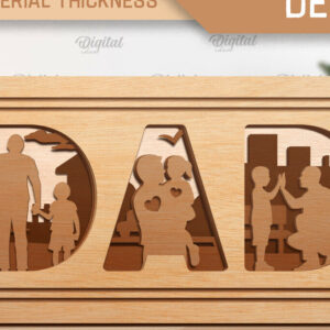 Intra απο ξύλο plywood  Χρώμα wenge 3mm-4mm πάχος - Οικογενειακή πολυστρωματική διακόσμηση με λέιζερ Δίασταση 30x20 cm INTRAFABR-95980606