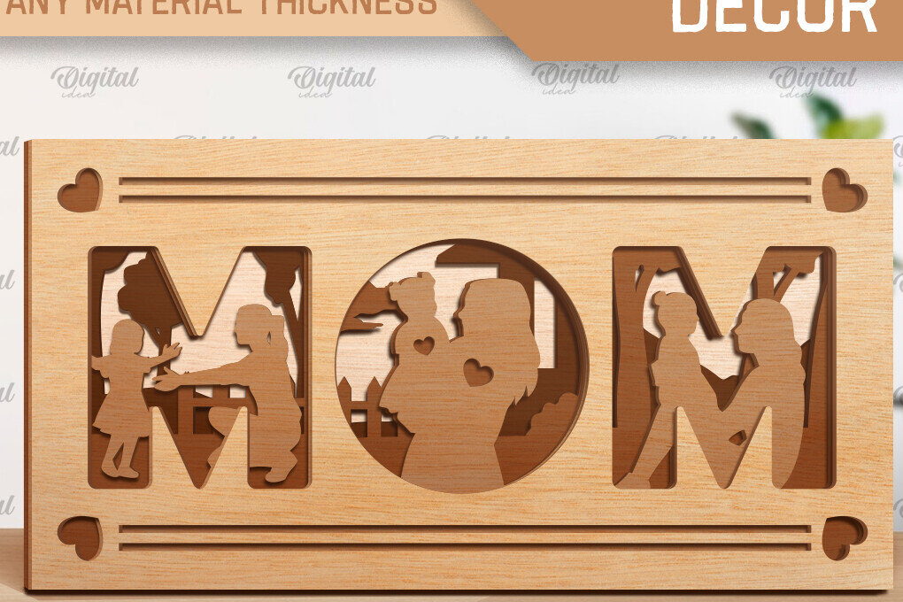 Intra απο ξύλο plywood  Χρώμα wenge 3mm-4mm πάχος - Οικογενειακή πολυστρωματική διακόσμηση με λέιζερ Δίασταση 30x20 cm INTRAFABR-95980714