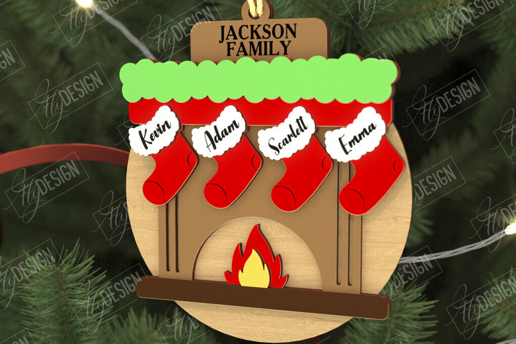 Intra απο ξύλο plywood  Χρώμα wenge 3mm-4mm πάχος - Οικογενειακό Στολίδι | Παιχνίδι Χριστουγεννιάτικου Δέντρου Δίασταση 6x6 cm INTRAFABR-21422362