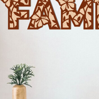 Intra απο ξύλο plywood  Χρώμα wenge 3mm-4mm πάχος - Οικογενειακό διακοσμημένο πάνελ τοίχου Δίασταση 24x6 cm INTRAFABR-121325795 - Image 3