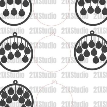 Intra απο ξύλο plywood  Χρώμα wenge 3mm-4mm πάχος - με λέιζερ Family Ornaments Δίασταση 2x4 cm INTRAFABR-91509835 - Image 3