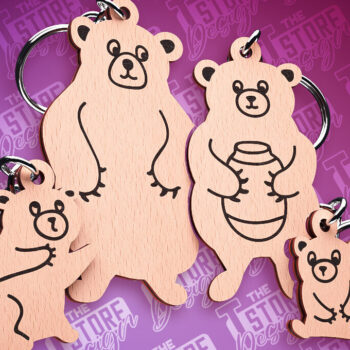 Intra απο ξύλο plywood  Χρώμα wenge 3mm-4mm πάχος - Μπρελόκ Family Puzzle | Αρχεία CNC Δίασταση 4x4 cm INTRAFABR-112273911 - Image 8