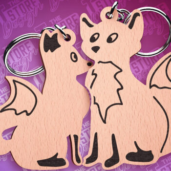 Intra απο ξύλο plywood  Χρώμα wenge 3mm-4mm πάχος - Μπρελόκ Family Puzzle | Αρχεία CNC Δίασταση 4x4 cm INTRAFABR-112273911 - Image 9