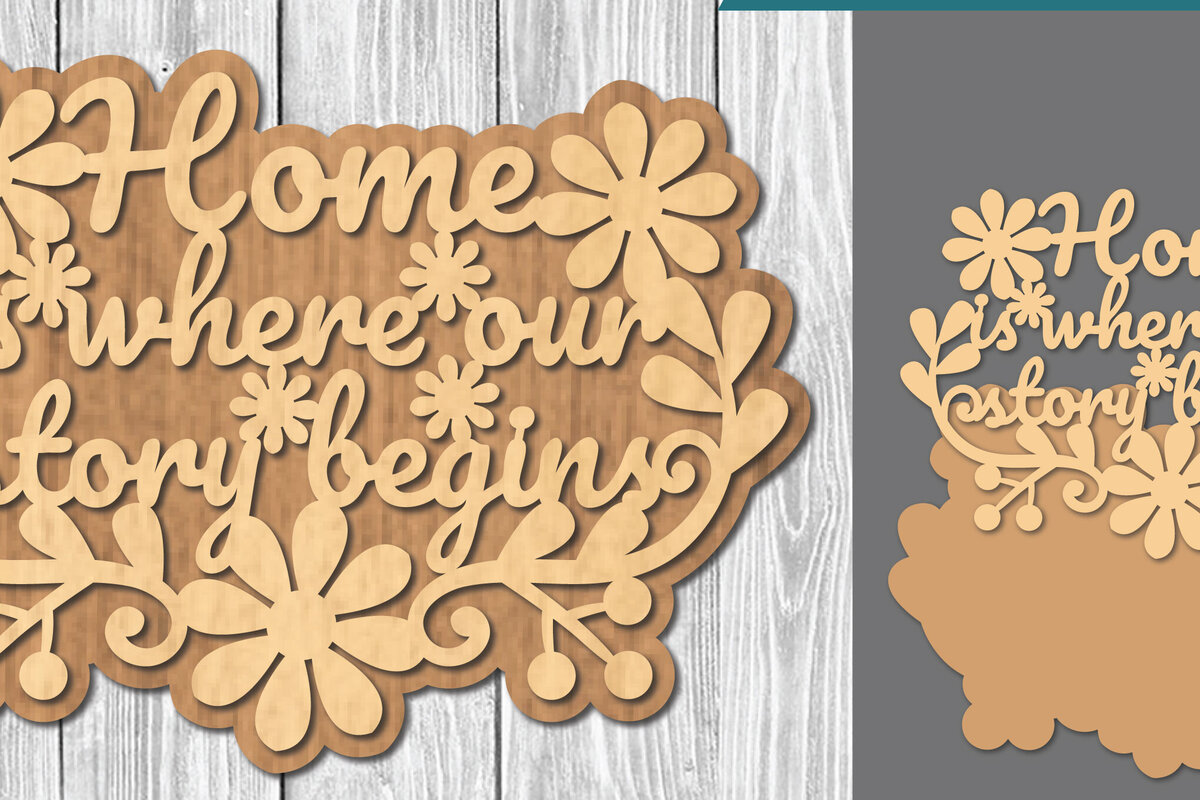 Intra απο ξύλο plywood  Χρώμα wenge 3mm-4mm πάχος - Οικογενειακά αποσπάσματα Σήμα κοπής λέιζερ 5 Δίασταση 20x20 cm INTRAFABR-18082671