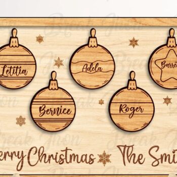 Intra απο ξύλο plywood Χρώμα wenge 3mm-4mm πάχος - Στολίδι για οικογενειακή πινακίδα Δίασταση 6x6 cm INTRAFABR-25608726 - Image 1