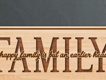 Intra απο ξύλο plywood  Χρώμα wenge 3mm-4mm πάχος - Γραφικό σχεδίασης οικογενειακής κοπής με λέιζερ Δίασταση 30x20 cm INTRAFABR-73635504 - Image 2