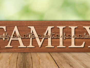 Intra απο ξύλο plywood Χρώμα wenge 3mm-4mm πάχος - Γραφικό σχεδίασης οικογενειακής κοπής με λέιζερ Δίασταση 30x20 cm INTRAFABR-73679272 - Image 1