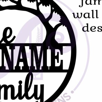 Intra απο ξύλο plywood  Χρώμα wenge 3mm-4mm πάχος - Οικογενειακό Σήμα επωνύμου με λέιζερ Tree Δίασταση 30x20 cm INTRAFABR-85094094 - Image 5