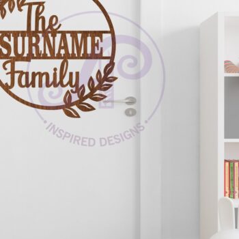 Intra απο ξύλο plywood  Χρώμα wenge 3mm-4mm πάχος - Οικογενειακό Suname Στεφάνι Δίασταση 30x20 cm INTRAFABR-19344468 - Image 4