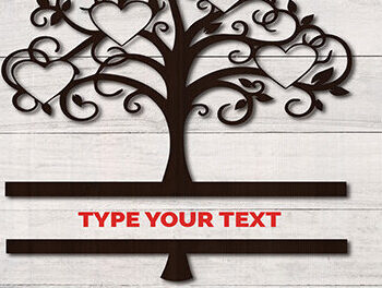 Intra απο ξύλο plywood  Χρώμα wenge 3mm-4mm πάχος - Οικογενειακό Δέντρο 4 Μέλη Δίασταση 30x20 cm INTRAFABR-16856966 - Image 1