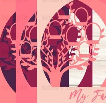 Intra απο ξύλο plywood  Χρώμα wenge 3mm-4mm πάχος - Οικογενειακό Δέντρο Cricut, Family Tree Δίασταση 30x20 cm INTRAFABR-22483974 - Image 3