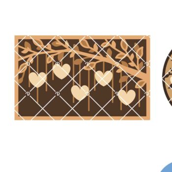 Intra απο ξύλο plywood  Χρώμα wenge 3mm-4mm πάχος - Οικογενειακό δέντρο με 3D Design Σετ 3 τεμαχίων Δίασταση 714x714 cm INTRAFABR-36772401 - Image 3