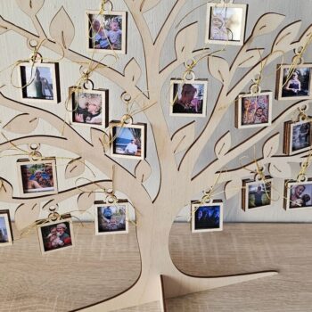 Intra απο ξύλο plywood Χρώμα wenge 3mm-4mm πάχος - κοπής με λέιζερ οικογενειακού δέντρου, κορνίζα Δίασταση 20x25 cm INTRAFABR-25833405 - Image 5