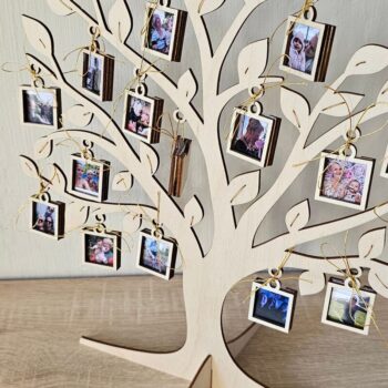 Intra απο ξύλο plywood Χρώμα wenge 3mm-4mm πάχος - κοπής με λέιζερ οικογενειακού δέντρου, κορνίζα Δίασταση 20x25 cm INTRAFABR-25833405 - Image 7