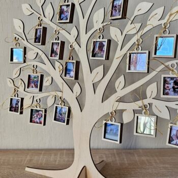 Intra απο ξύλο plywood Χρώμα wenge 3mm-4mm πάχος - κοπής με λέιζερ οικογενειακού δέντρου, κορνίζα Δίασταση 20x25 cm INTRAFABR-25833405 - Image 9