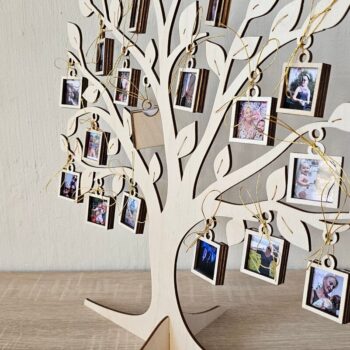 Intra απο ξύλο plywood Χρώμα wenge 3mm-4mm πάχος - κοπής με λέιζερ οικογενειακού δέντρου, κορνίζα Δίασταση 20x25 cm INTRAFABR-25833405 - Image 10