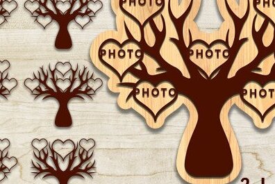 Intra απο ξύλο plywood  Χρώμα wenge 3mm-4mm πάχος - Οικογενειακό Δέντρο Δίασταση 20x20 cm INTRAFABR-25832437