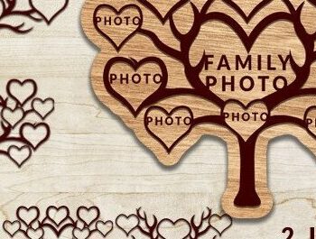 Intra απο ξύλο plywood  Χρώμα wenge 3mm-4mm πάχος - Οικογενειακό Δέντρο Δίασταση 20x20 cm INTRAFABR-25005201 - Image 1