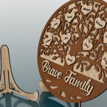 Intra απο ξύλο plywood  Χρώμα wenge 3mm-4mm πάχος - Αρχεία Family Tree Δίασταση 300x300 cm INTRAFABR-24979143 - Image 2