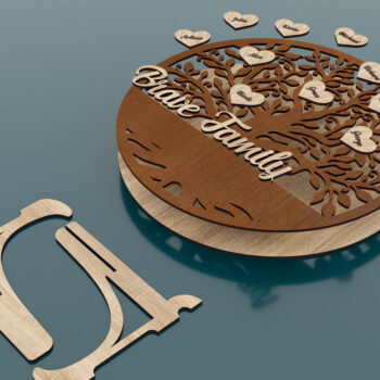 Intra απο ξύλο plywood  Χρώμα wenge 3mm-4mm πάχος - Αρχεία Family Tree Δίασταση 300x300 cm INTRAFABR-24979143 - Image 3