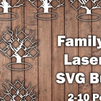 Intra απο ξύλο plywood  Χρώμα wenge 3mm-4mm πάχος - Πακέτο Οικογενειακό Δέντρο Laser/Ξυλοκόψιμο Δίασταση 30x20 cm INTRAFABR-24981592 - Image 1