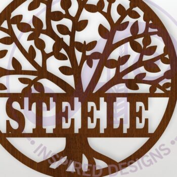 Intra απο ξύλο plywood  Χρώμα wenge 3mm-4mm πάχος - Επιγραφή τοίχου με όνομα οικογενειακού δέντρου, Δίασταση 40x50 cm INTRAFABR-56400931 - Image 1