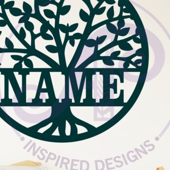 Intra απο ξύλο plywood  Χρώμα wenge 3mm-4mm πάχος - Επιγραφή τοίχου με όνομα οικογενειακού δέντρου, Δίασταση 40x50 cm INTRAFABR-56400931 - Image 2