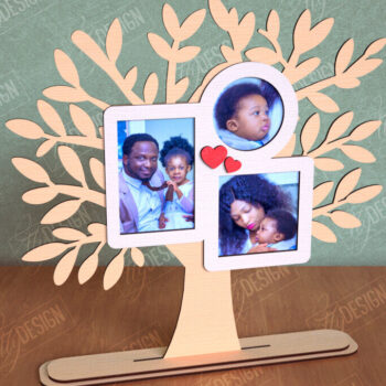 Intra απο ξύλο plywood  Χρώμα wenge 3mm-4mm πάχος - Πακέτο κορνίζας οικογενειακού δέντρου | Δώρο Δίασταση 20x25 cm INTRAFABR-29214563 - Image 2