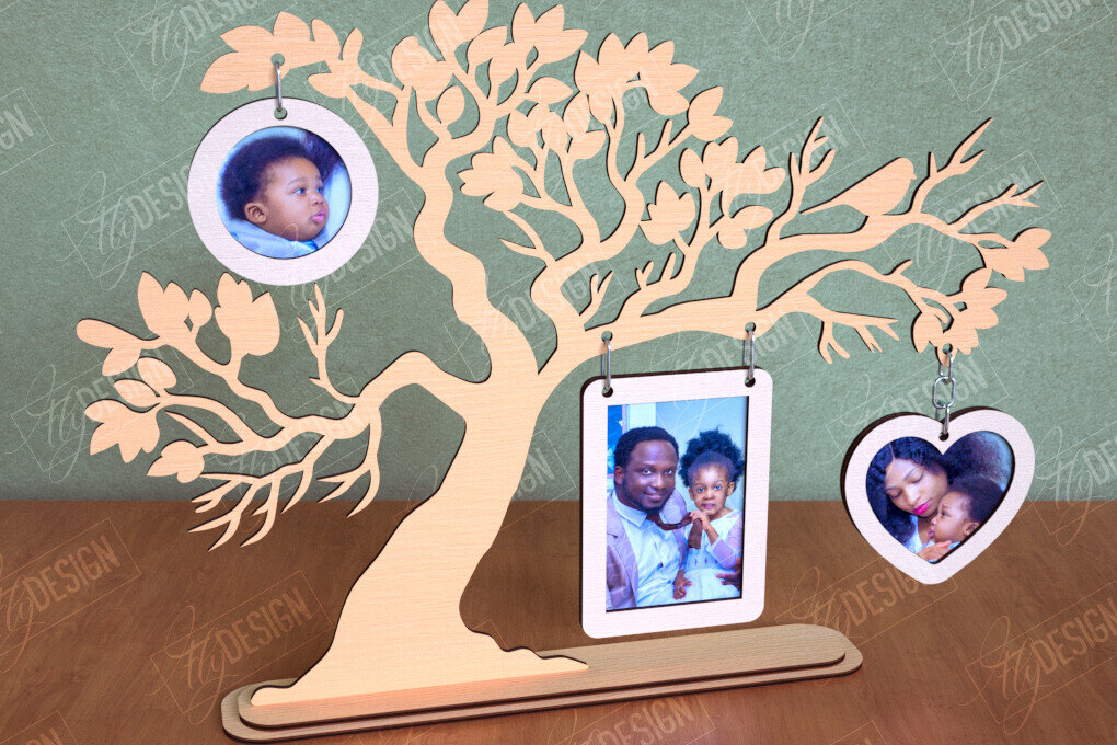 Intra απο ξύλο plywood  Χρώμα wenge 3mm-4mm πάχος - Κορνίζα Οικογενειακό Δέντρο | Διακόσμηση σπιτιού|CNC Δίασταση 20x25 cm INTRAFABR-76122459