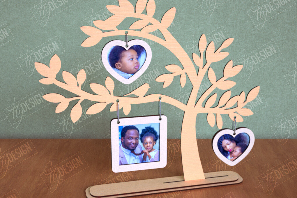 Intra απο ξύλο plywood  Χρώμα wenge 3mm-4mm πάχος - Κορνίζα Οικογενειακό Δέντρο | Διακόσμηση σπιτιού|CNC Δίασταση 20x25 cm INTRAFABR-76124450