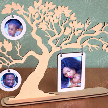 Intra απο ξύλο plywood  Χρώμα wenge 3mm-4mm πάχος - Κορνίζα Οικογενειακό Δέντρο | Διακόσμηση σπιτιού|CNC Δίασταση 20x25 cm INTRAFABR-76155099 - Image 1