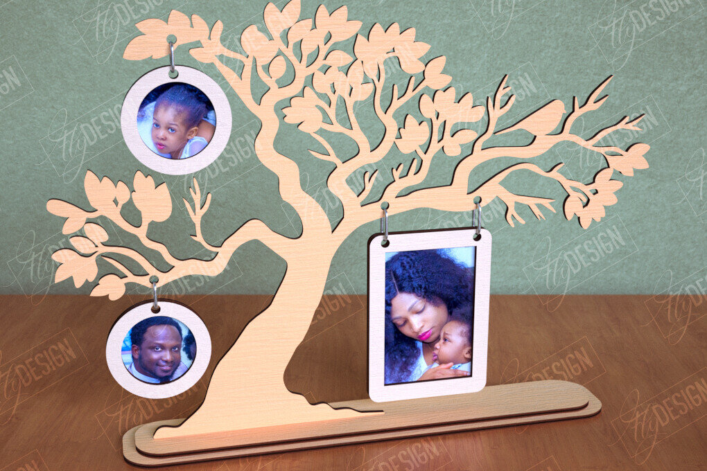 Intra απο ξύλο plywood  Χρώμα wenge 3mm-4mm πάχος - Κορνίζα Οικογενειακό Δέντρο | Διακόσμηση σπιτιού|CNC Δίασταση 20x25 cm INTRAFABR-76155099