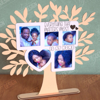 Intra απο ξύλο plywood  Χρώμα wenge 3mm-4mm πάχος - Κορνίζα Οικογενειακό Δέντρο | Διακόσμηση σπιτιού|CNC Δίασταση 20x25 cm INTRAFABR-76120534 - Image 1