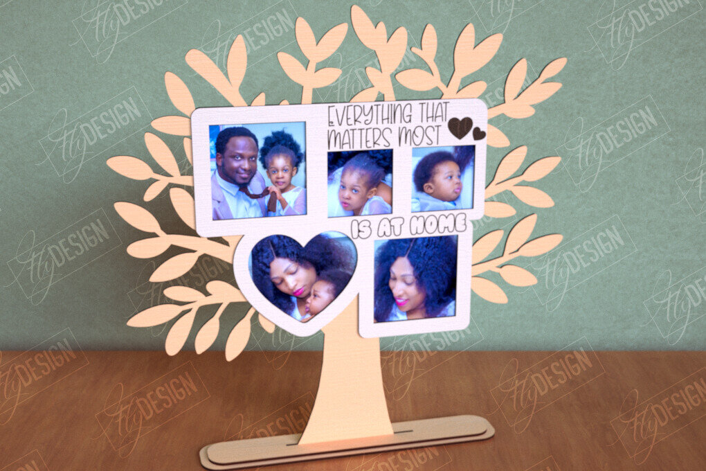 Intra απο ξύλο plywood  Χρώμα wenge 3mm-4mm πάχος - Κορνίζα Οικογενειακό Δέντρο | Διακόσμηση σπιτιού|CNC Δίασταση 20x25 cm INTRAFABR-76120534