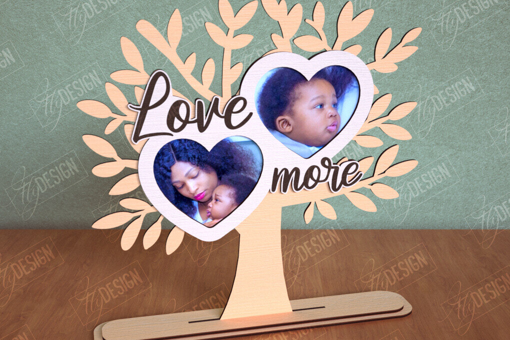 Intra απο ξύλο plywood  Χρώμα wenge 3mm-4mm πάχος - Κορνίζα Οικογενειακό Δέντρο | Διακόσμηση σπιτιού|CNC Δίασταση 20x25 cm INTRAFABR-69677507