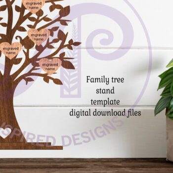 Intra απο ξύλο plywood  Χρώμα wenge 3mm-4mm πάχος - Βάση οικογενειακού δέντρου, κοπής με λέιζερ, Δίασταση 2x6 cm INTRAFABR-17814939 - Image 1