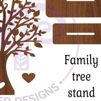 Intra απο ξύλο plywood  Χρώμα wenge 3mm-4mm πάχος - Βάση οικογενειακού δέντρου, κοπής με λέιζερ, Δίασταση 2x6 cm INTRAFABR-17814939 - Image 3