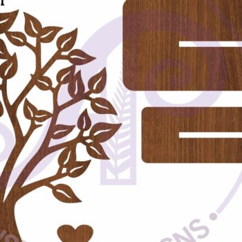 Intra απο ξύλο plywood  Χρώμα wenge 3mm-4mm πάχος - Βάση οικογενειακού δέντρου, κοπής με λέιζερ Δίασταση 2x6 cm INTRAFABR-17815011 - Image 3