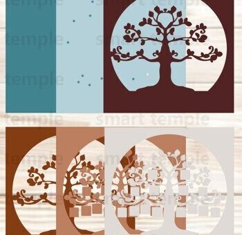 Intra απο ξύλο plywood  Χρώμα wenge 3mm-4mm πάχος - Οικογενειακό Δέντρο , Οικογενειακό Δέντρο Πολυστρωματικό Δίασταση 30x20 cm INTRAFABR-71783971 - Image 3