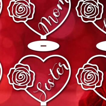 Intra απο ξύλο plywood  Χρώμα wenge 3mm-4mm πάχος - Πακέτο Family Decorations Valentine Δίασταση 25x25 cm INTRAFABR-71600010 - Image 3